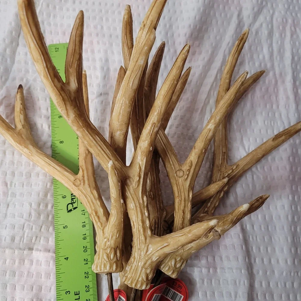 Hobby Lobby Faux Antler Floral Picks Set‎ of 3 Rustic Christmas Decor 12 Inch